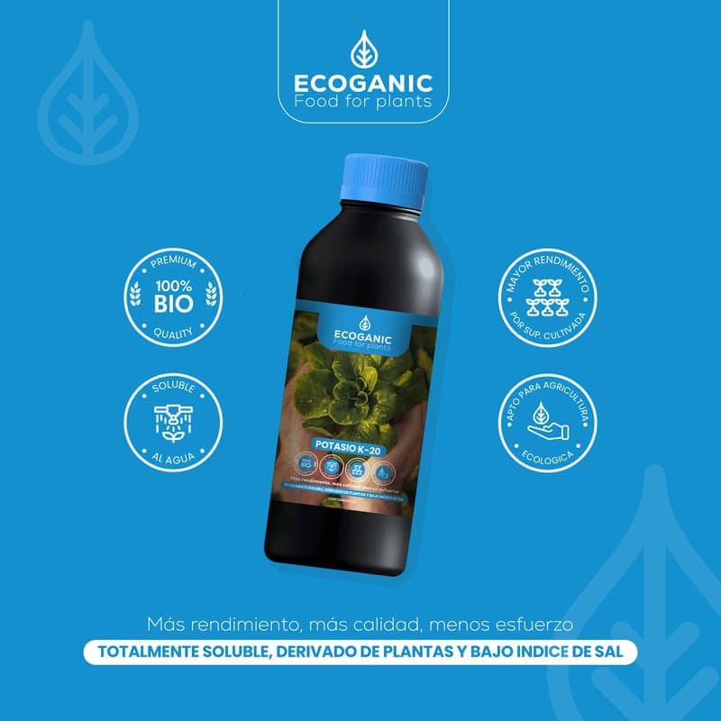 K-FLOW 20 — fertilizante potásico orgánico líquido Ecoganic