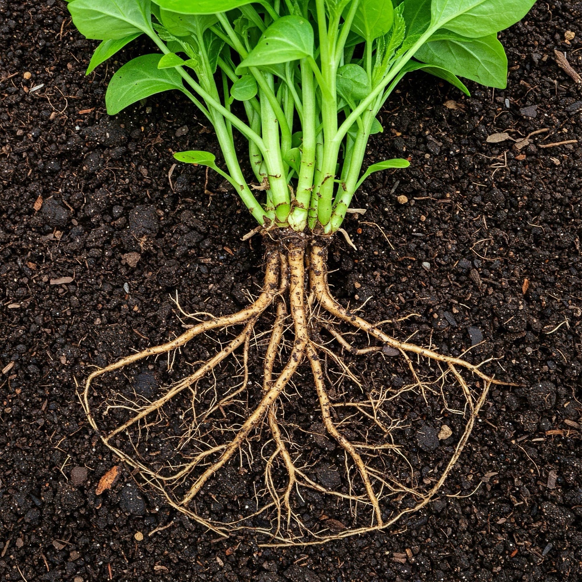Desarrollo radicular con fertilizantes biológicos Ecoganic