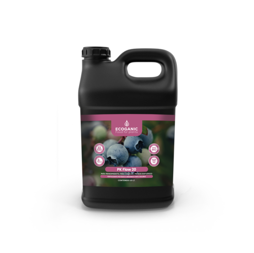  Ecoganic K-FLOW es un fertilizante potásico orgánico (0-0-20) altamente concentrado, libre de cloruros y de acción rápida por vía foliar o radicular.